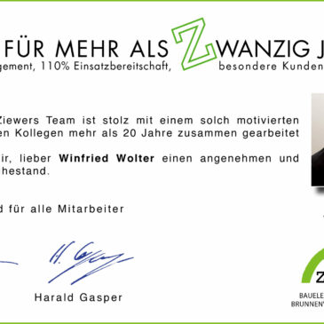 Ruhestand Winfried Wolter